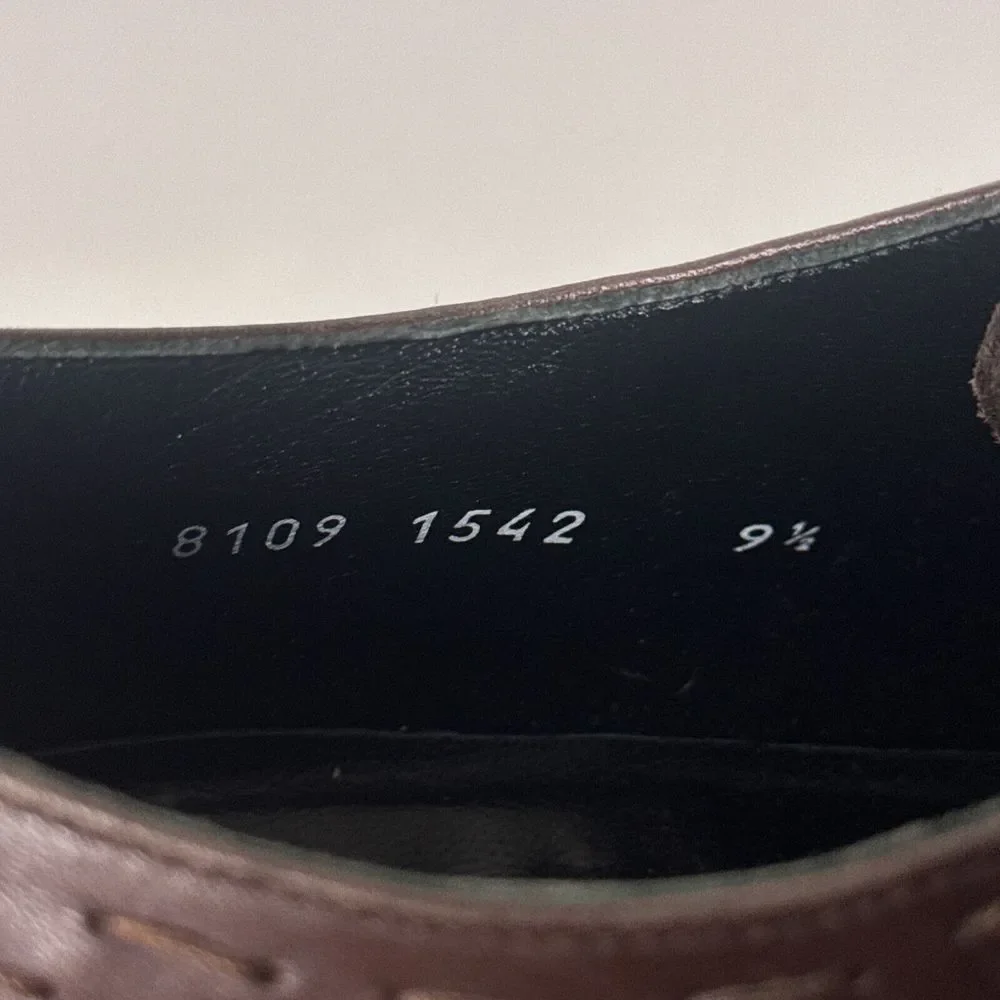 Dolce & Gabbana Brown Leather Apron Toe Derby Dress‎ Shoes Mens 9.5 Italy